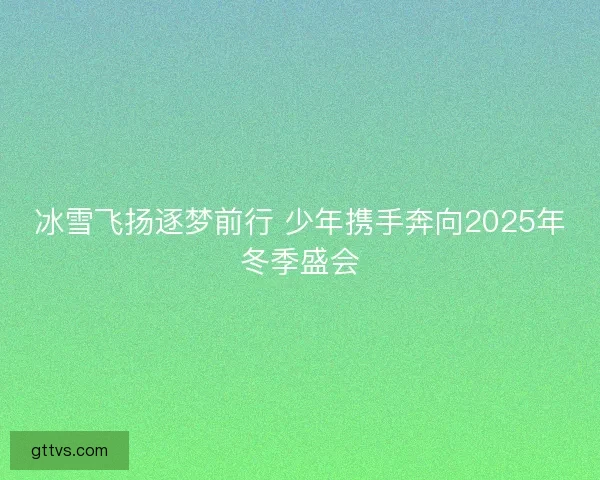 冰雪飞扬逐梦前行 少年携手奔向2025年冬季盛会 冰雪飞扬逐梦前行 少年携手奔向2025年冬季盛会